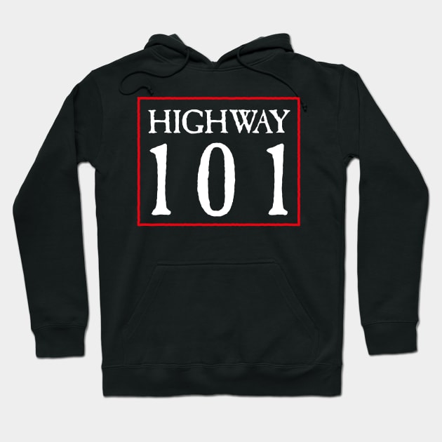 Highway 101 (white) Hoodie by conform